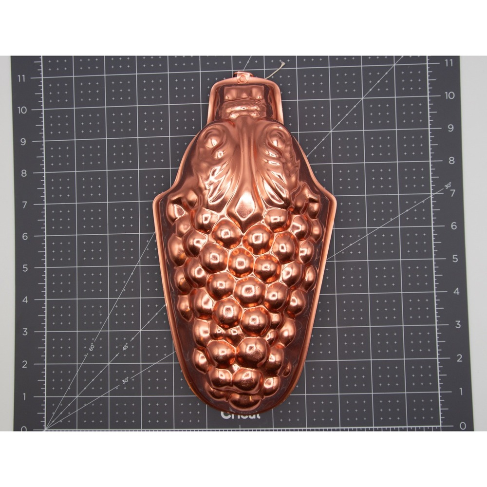 Vintage Copper Grape Bunch Jelly Mold‎ Dessert Pan Kitchenware Decor
